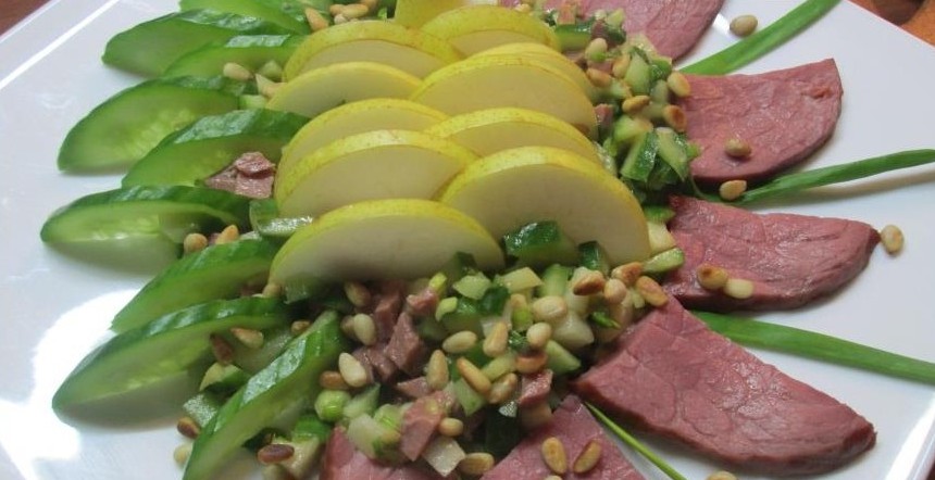 Салат из говядины, пошаговый рецепт с фото